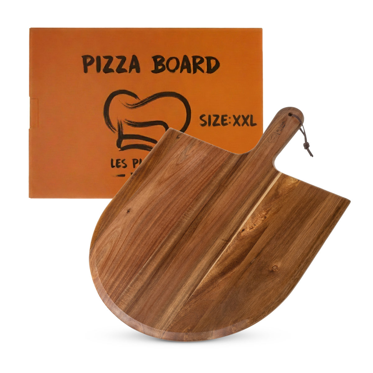 XXL Acacia Wood Pizza Board 55 × 40.5 cm – Large Wooden Pizza Peel & Serving Board