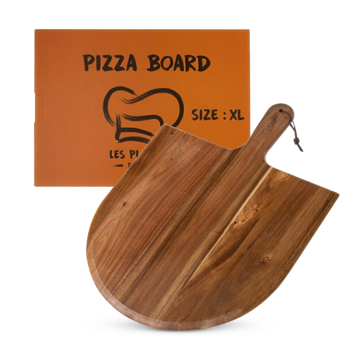 XL Acacia Wood Pizza Board 35.5 × 48.5 cm – Large Wooden Pizza Peel & Serving Board